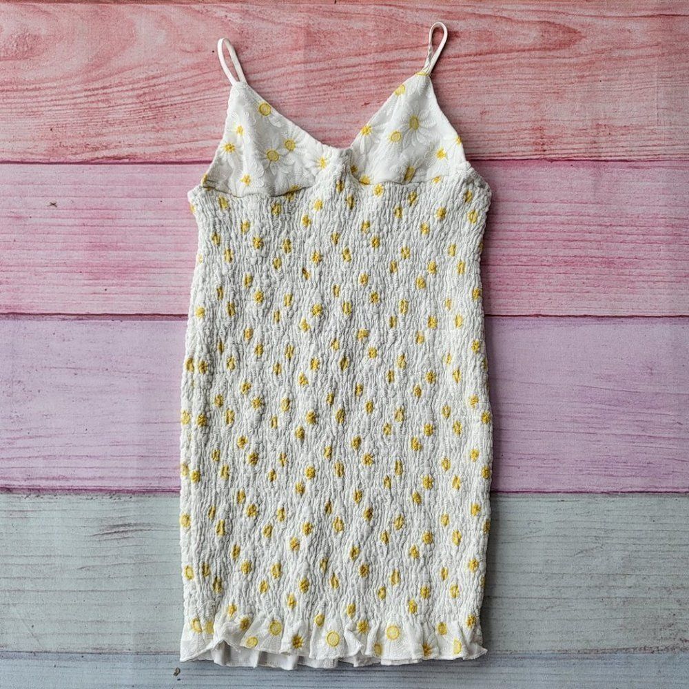 Princess Polly The‎ Zana Embroidered Floral Smocked Bodycon Mini Dress 12US